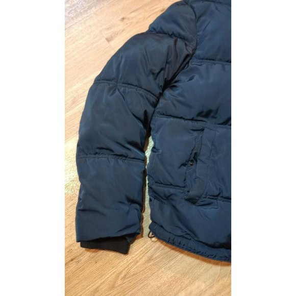 Lucky Brand Coat Mens Small Blue Davis Hooded Puffer Parka Navy Winter Jacket - Picture 3 of 16